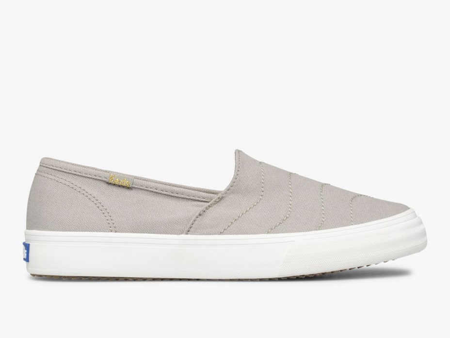 Kadın çift Katlı Dalga Tuval Gri Keds