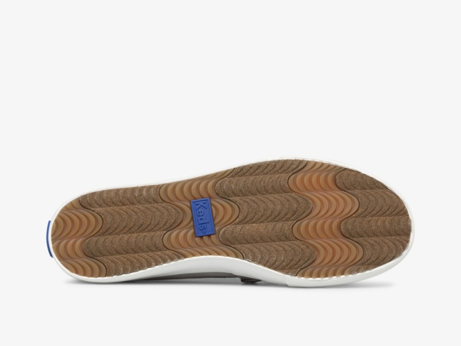 Kadın çift Katlı Dalga Tuval Gri Keds