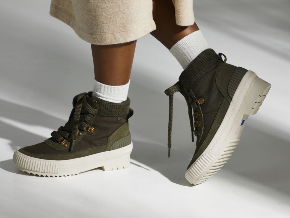 Kadın Saha Botu Süet Naylon Ince Süettrade Keds Zeytin