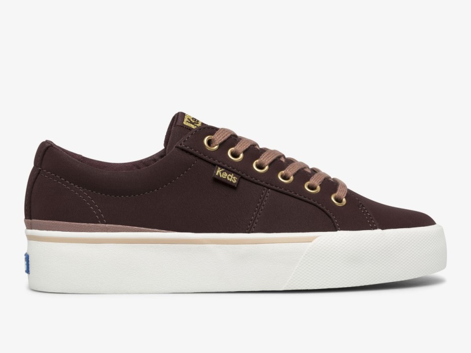Kadınlar Atlama Tekme Ikilisi Vegan Yumuşak Buck Bordo Keds