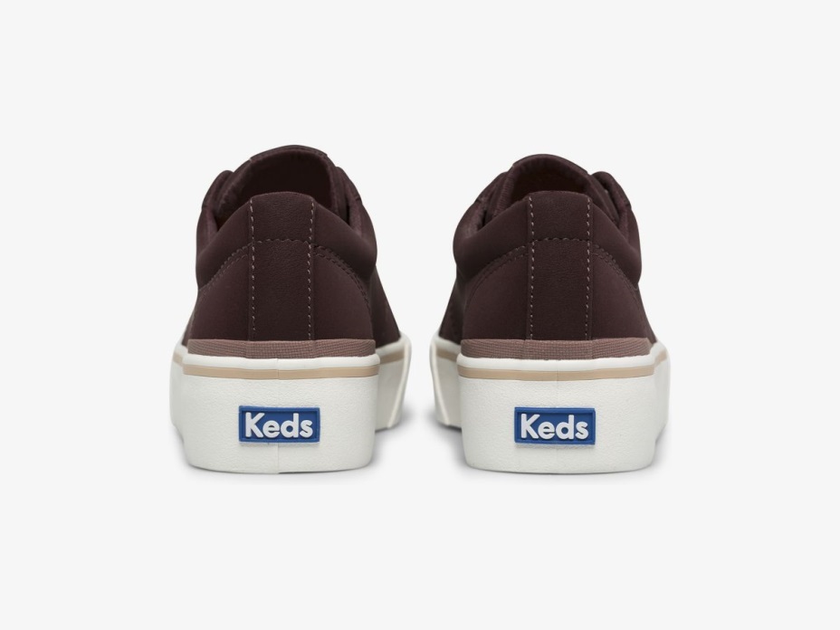 Kadınlar Atlama Tekme Ikilisi Vegan Yumuşak Buck Bordo Keds