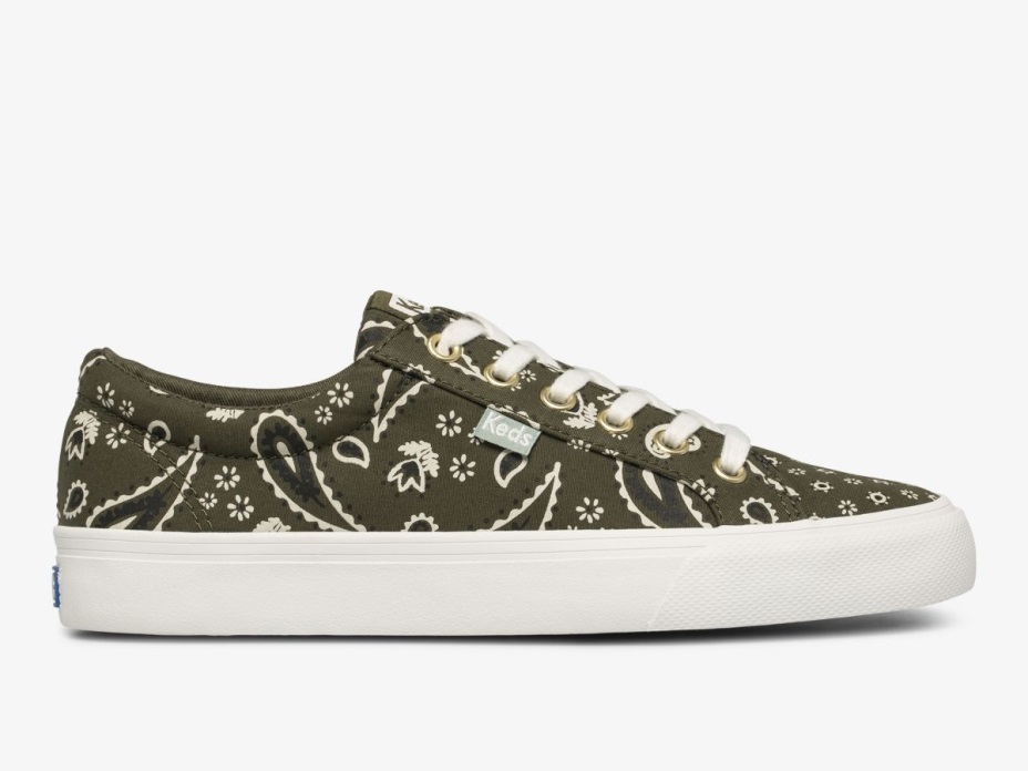 Kadın Atlama Tekme Feat. Organik Bandana Zeytin Keds