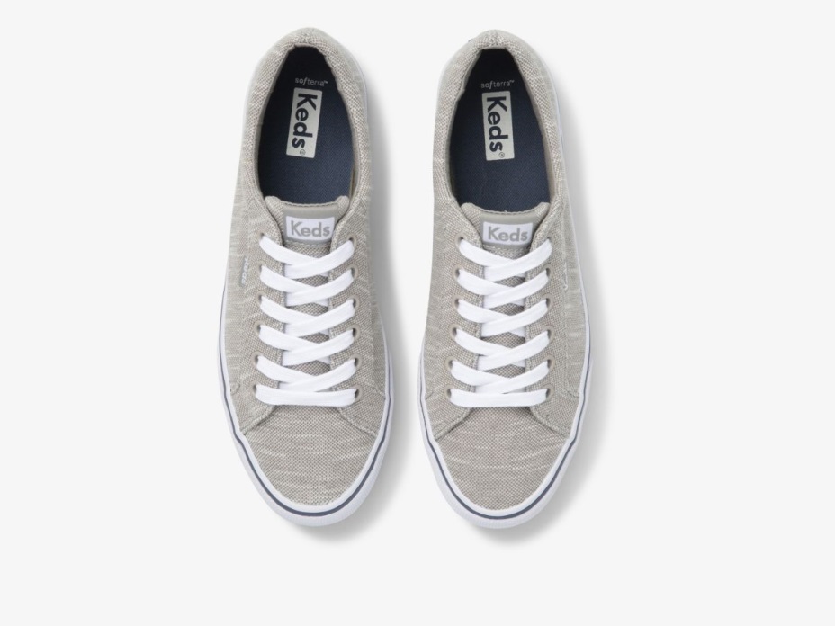 Kadın Atlama Vuruşu çizgili örgü Gri Keds