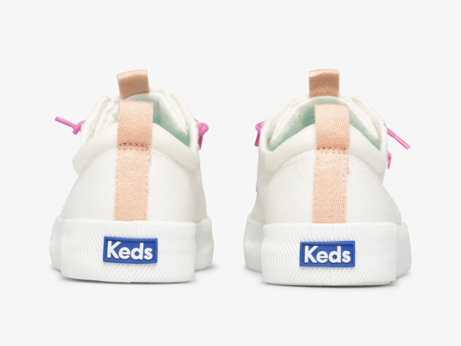 Kadın Geri Tepme Tuval Pop Yıkanabilir Beyaz Keds