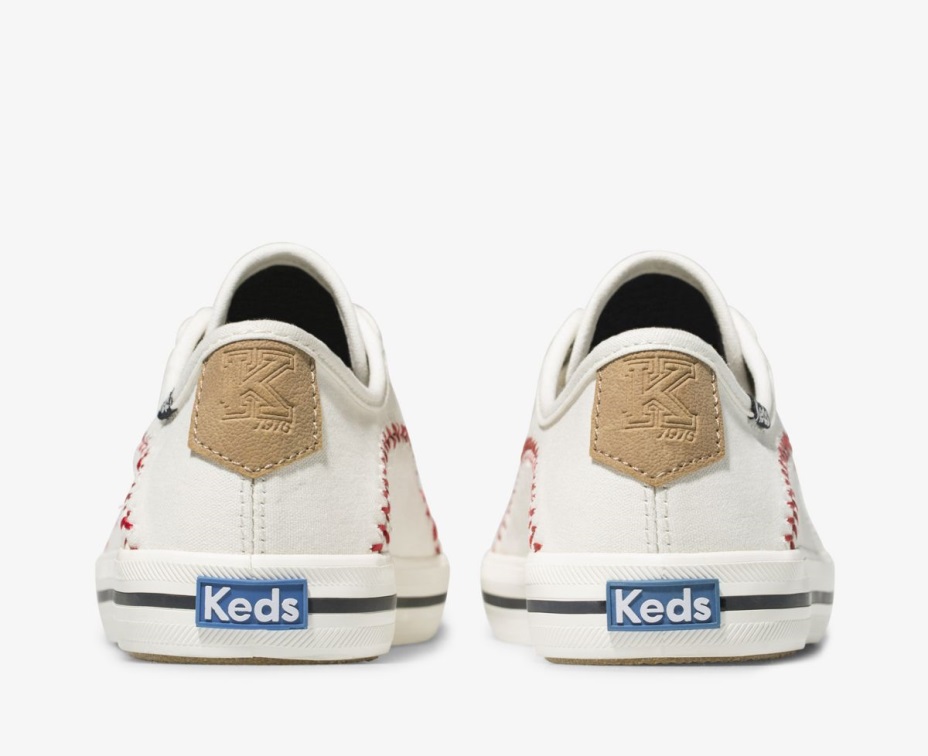Kadın Kickstart Flama Keds Beyaz Tuval