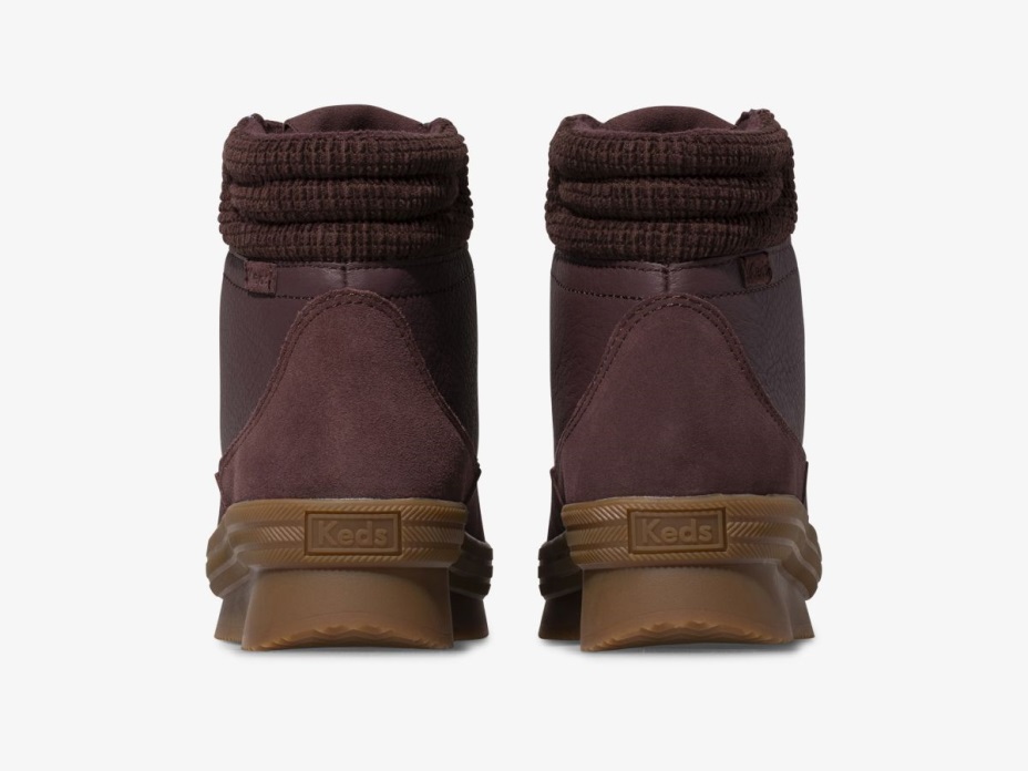 Kadın Midland çizme Lüks Deri W/ Thinsulate™ Bordo Kızlar