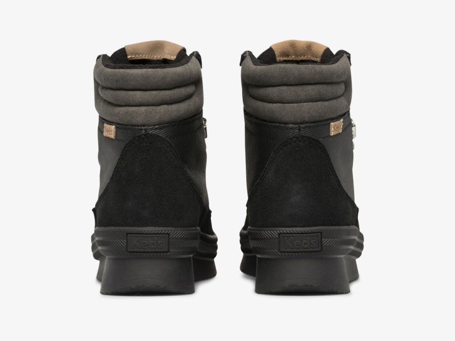 Kadın Midland Botu Süet Sıçrama Fitilli Inceltilmiştrade Keds Siyah