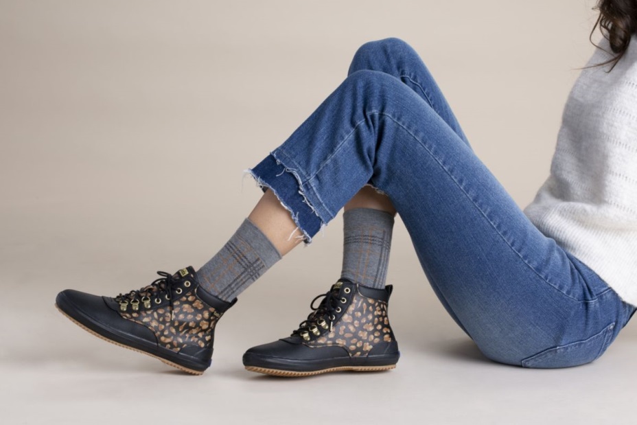 Kadın Izci Botu Ii Suya Dayanıklı Kanvas Yağmur Botu Leopard Keds