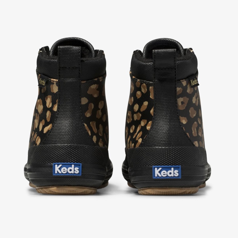 Kadın Izci Botu Ii Suya Dayanıklı Kanvas Yağmur Botu Leopard Keds
