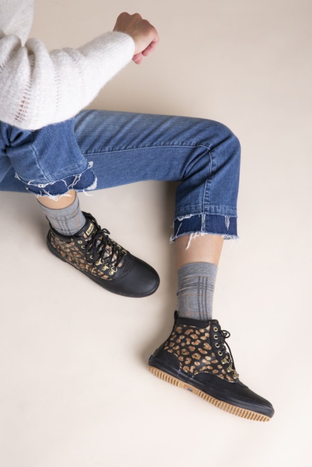 Kadın Izci Botu Ii Suya Dayanıklı Kanvas Yağmur Botu Leopard Keds