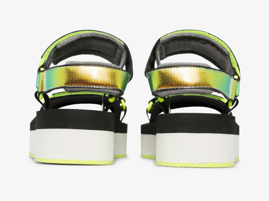 Kadın üçlü Platform Yanardöner çok Siyah Keds