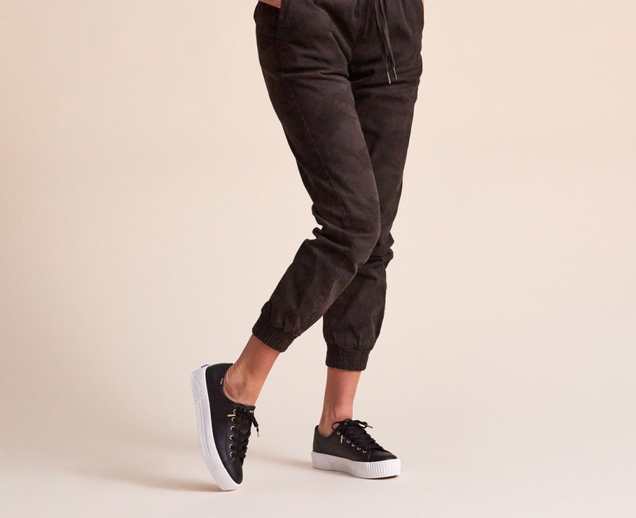 Kadın üçlü Kick Amfi Deri Keds Siyah