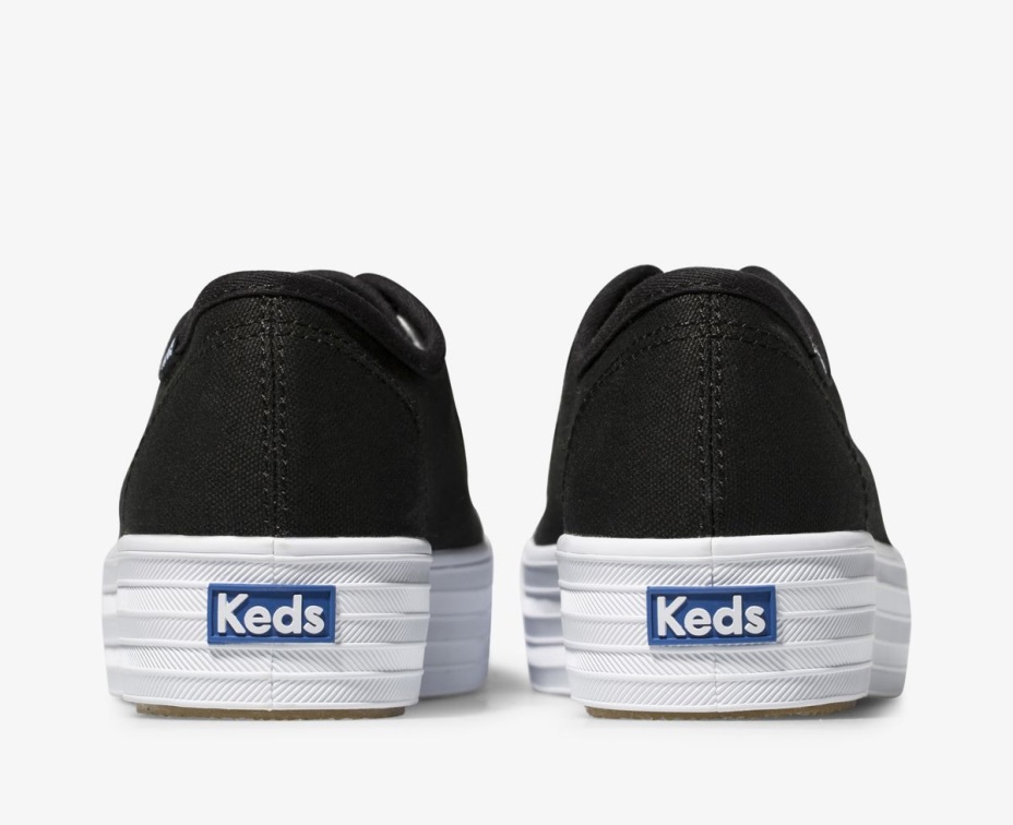 Kadınlar üçlü Tekme Keds Siyah