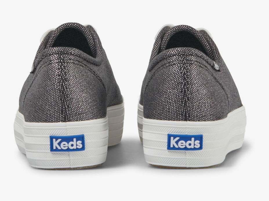 Kadınların üçlü Tekme Metalik Kalaylı Keds
