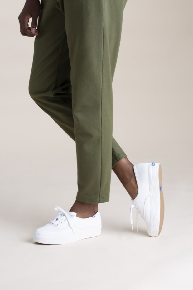 Kadın üçlü Deri Keds Beyaz