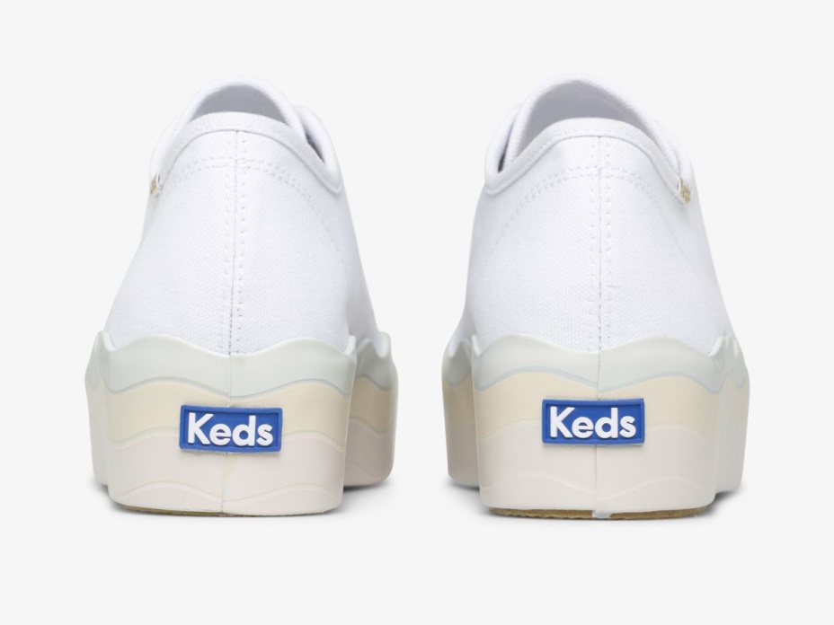 Kadın üçlü Yukarı Tuval Dalga Tilki Beyaz çok Keds