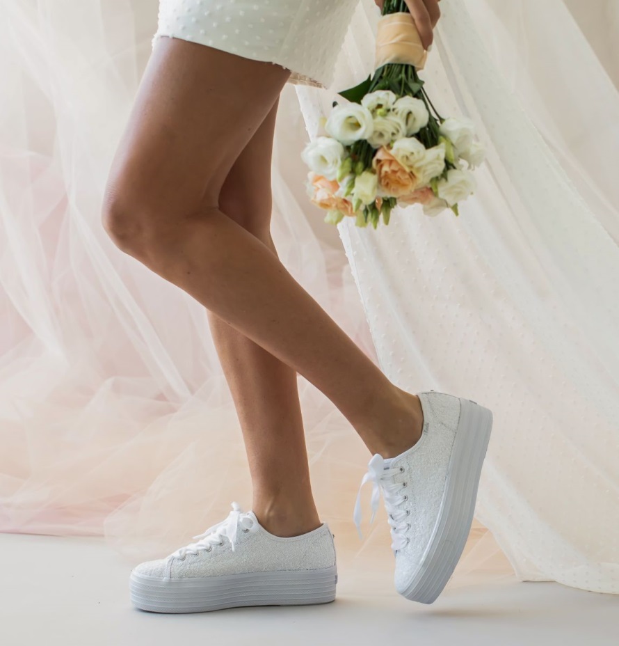 Kadın üçlü Payetler Beyaz Keds