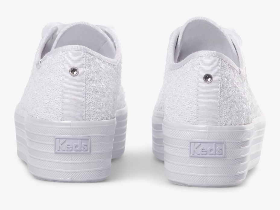 Kadın üçlü Payetler Beyaz Keds