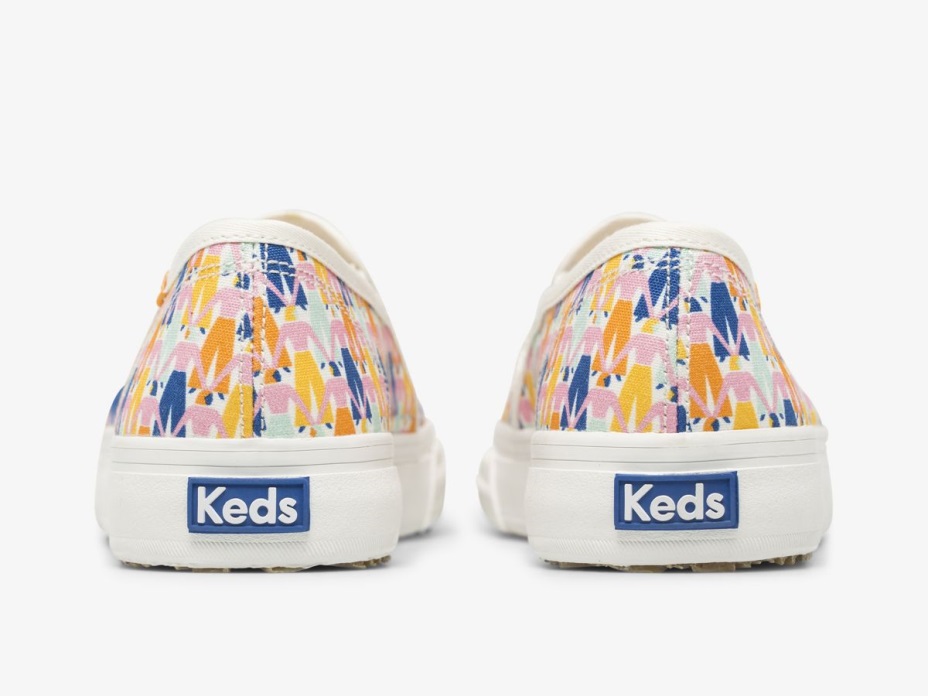 Kadın Yıkanabilir çift Katlı Gökkuşağı Kadın Beyaz çok Keds
