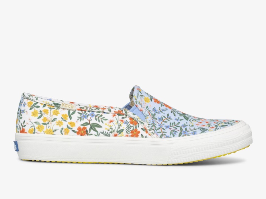Kadın X Tüfek Kağıt Co. çift ​​​​katlı Wildwood Mavi Beyaz Keds