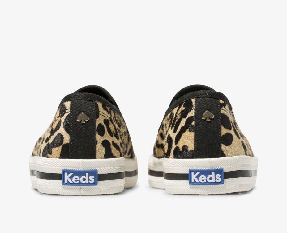 Kadın X Kate Spade New York Buzağı Saç Kayması Keds Leopard