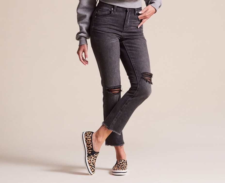 Kadın X Kate Spade New York Buzağı Saç Kayması Keds Leopard