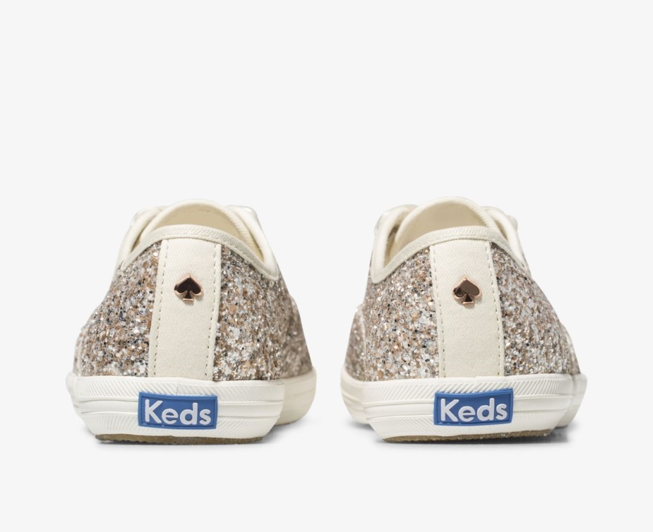 Kadın X Kate Spade New York şampiyonu Parıltılı Gül Altın çoklu Keds