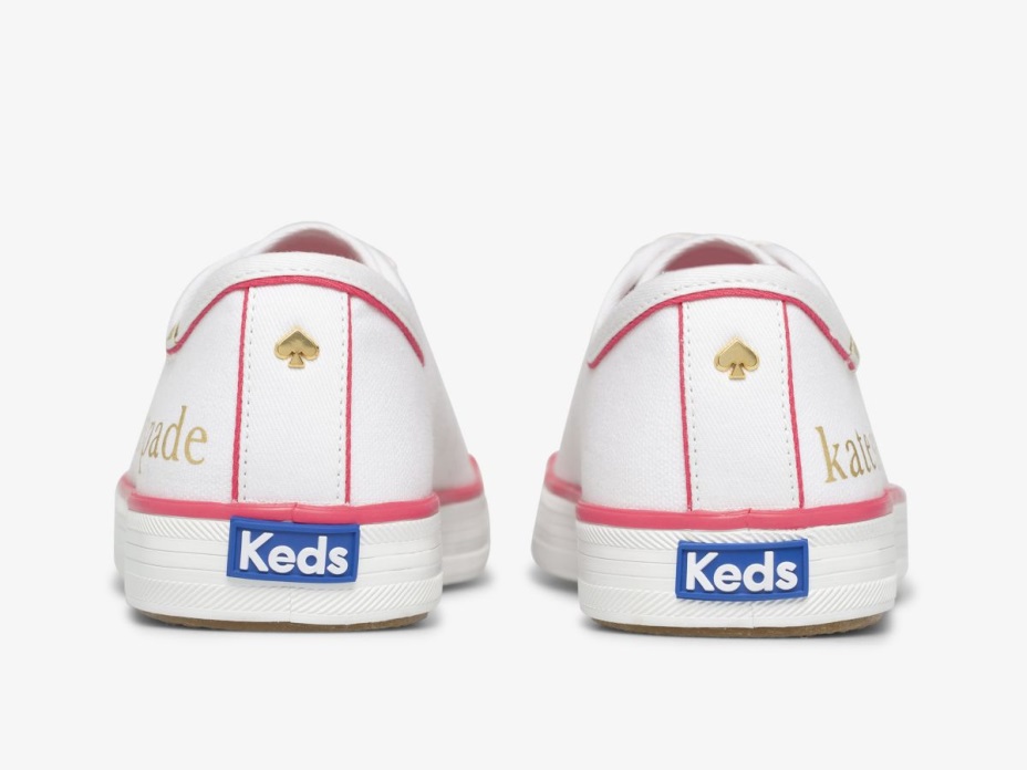 Kadın X Kate Spade New York Kickstart Folyo Logosu Keds Beyaz
