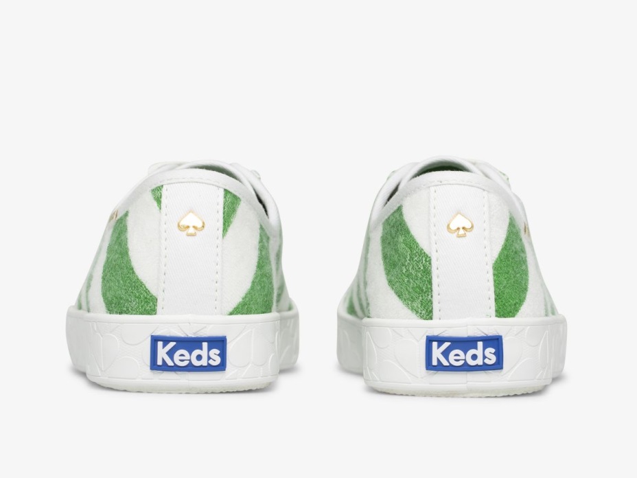 Kadın X Kate Spade New York Kickstart Logosu Tilki Beyaz Yeşil Keds