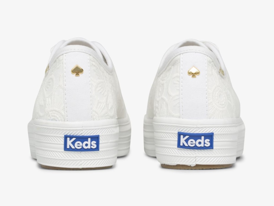 Kadın X Ksny üçlü Tekme çiçek Kuşgözü Inciler Beyaz Keds